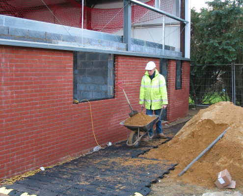 Construction site flooring protection | Rola-Trac UK