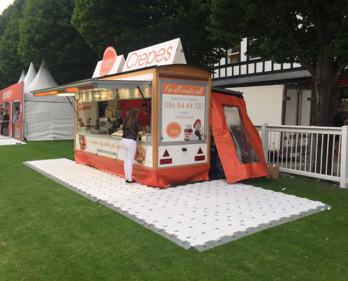 Outdoor catering event protective flooring | Rola-Trac, UK
